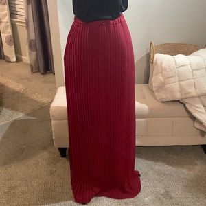 Burgundy maxi skirt
